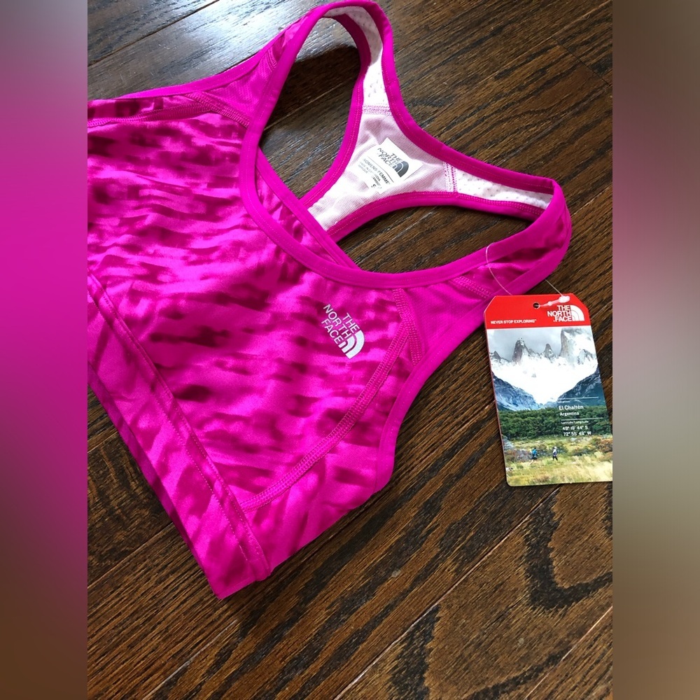 *NWT* The North Face Women’s S Magenta Stow-n-Go II Wireless Running Sports Bra - Picture 2 of 10